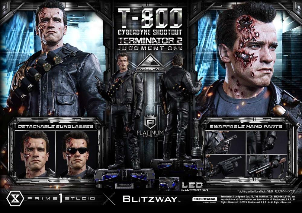 Terminator 2: Judgment Day Platinum Masterline T-800 (Cyberdyne Shootout) 1/3 Scale Limited Edition Statue Gallery Image 46