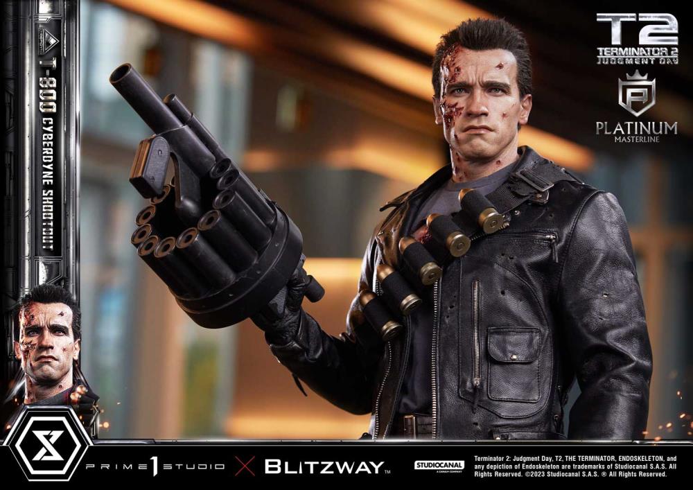 Terminator 2: Judgment Day Platinum Masterline T-800 (Cyberdyne Shootout) 1/3 Scale Limited Edition Statue Gallery Image 36