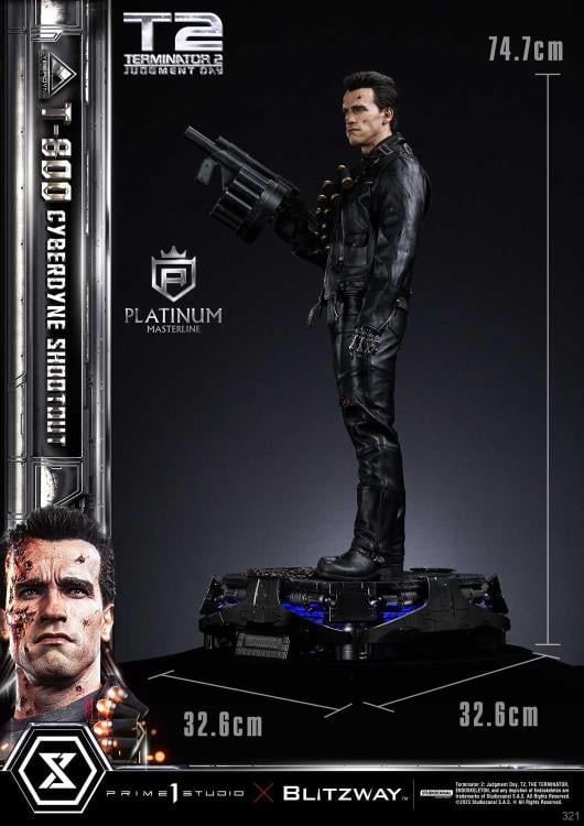 Terminator 2: Judgment Day Platinum Masterline T-800 (Cyberdyne Shootout) 1/3 Scale Limited Edition Statue Gallery Image 9