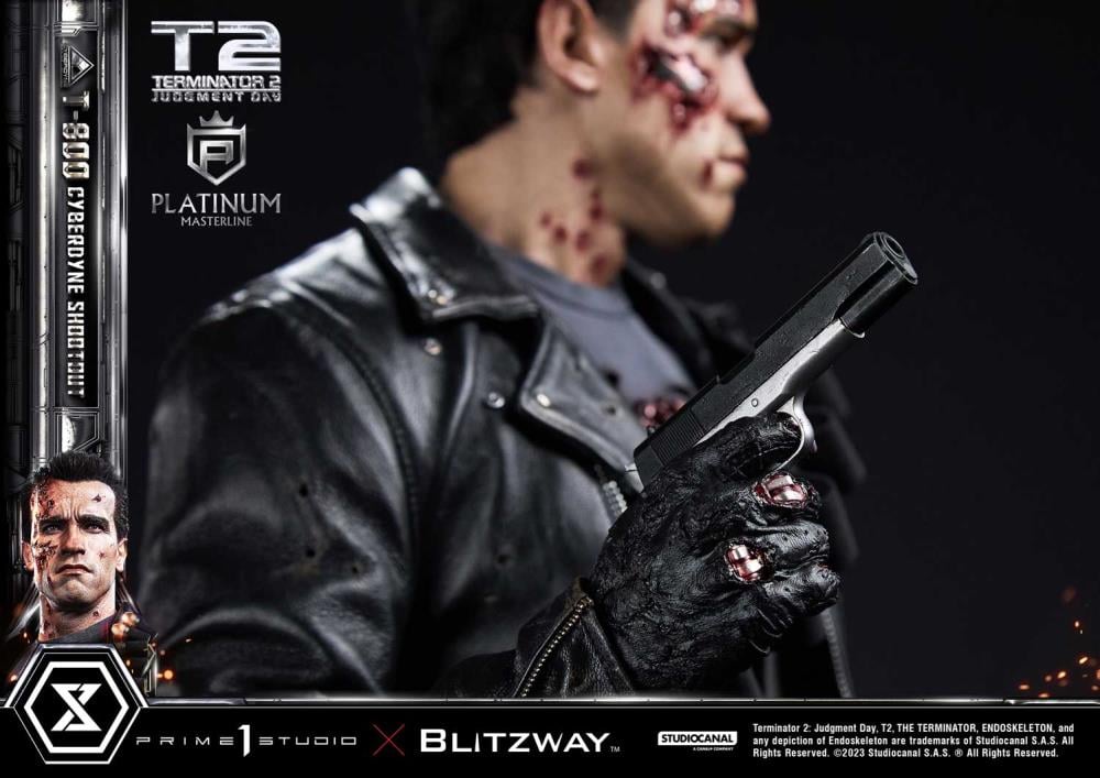 Terminator 2: Judgment Day Platinum Masterline T-800 (Cyberdyne Shootout) 1/3 Scale Limited Edition Statue Gallery Image 26