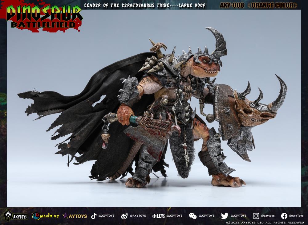 Dinosaur Battlefield Ceratosaurus Tribe Large Roof Deluxe Edition (Orange Ver.) 1/12 Scale Figure Gallery Image 4