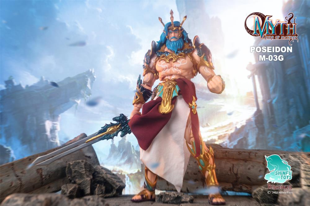 Myth Gods Poseidon (Gold Armor Ver.) 1/12 Scale Figure