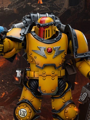 Warhammer: The Horus Heresy Imperial Fists Legion MkIII Despoiler Squad Sergeant with Plasma Pistol 1/18 Scale Action Figure Gallery Image 2