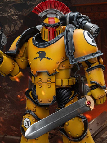 Warhammer: The Horus Heresy Imperial Fists Legion MkIII Tactical Squad Sergeant with Power Sword 1/18 Scale Action Figure Gallery Image 2