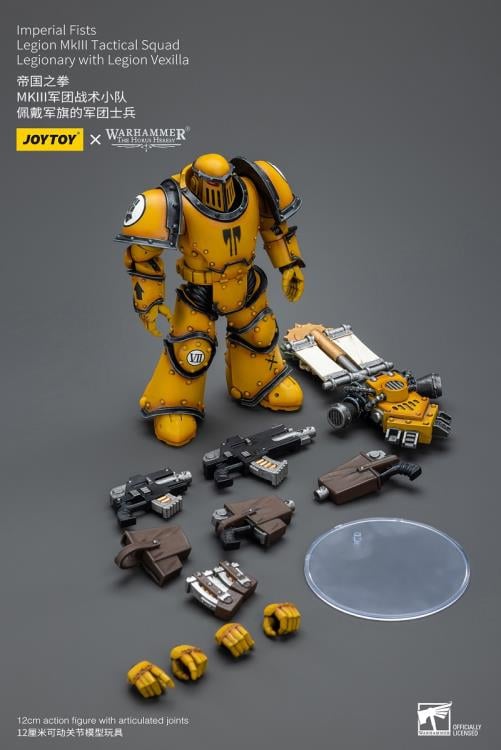 Warhammer: The Horus Heresy Imperial Fists Legion MkIII Tactical Squad Legionary with Legion Vexilla 1/18 Scale Action Figure Gallery Image 11