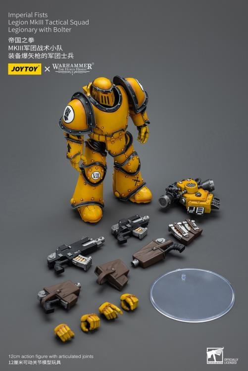 Warhammer: The Horus Heresy Imperial Fists Legion MkIII Tactical Squad Legionary with Bolter 1/18 Scale Action Figure Gallery Image 11