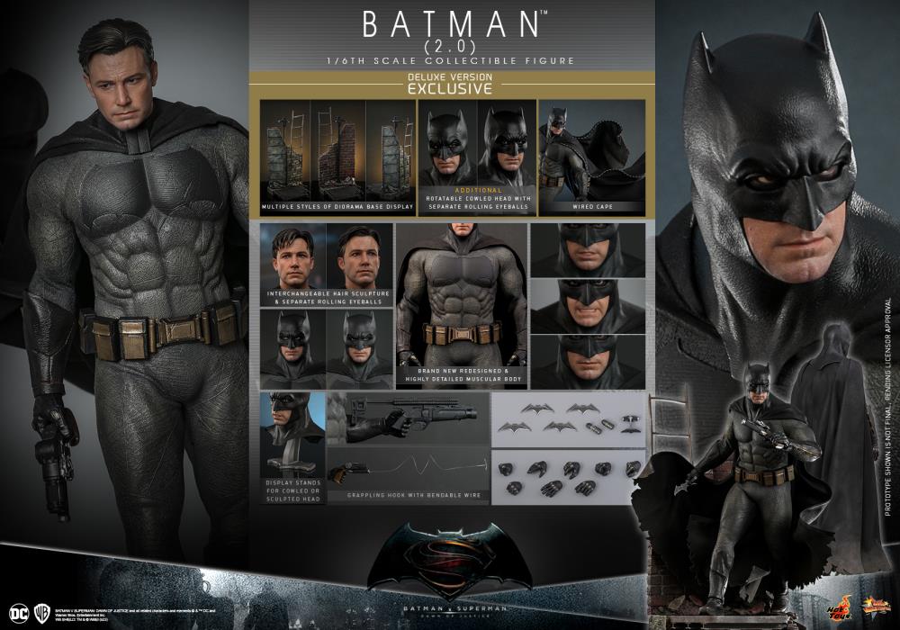 Batman v Superman: Dawn of Justice MMS732 Batman (Ver.2) Deluxe 1/6th Scale Collectible Figure Gallery Image 30