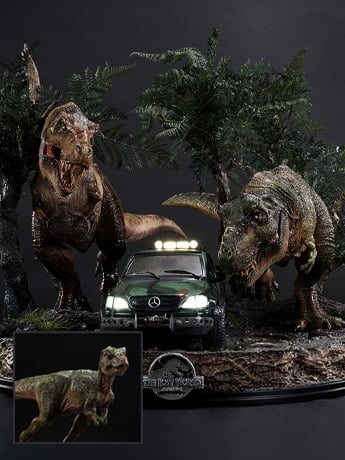 The Lost World: Jurassic Park Legacy Museum Collection T-Rex Cliff Attack (Bonus Ver.) 1/15 Scale Limited Edition Diorama Gallery Image 2