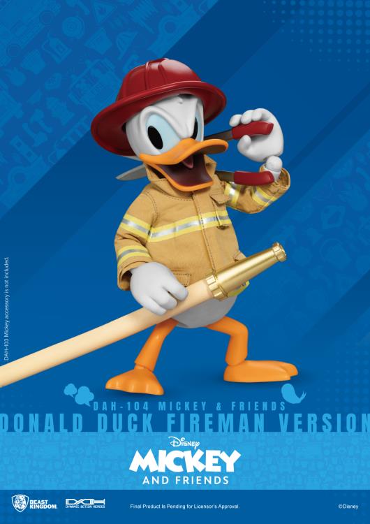 Mickey and Friends Dynamic 8ction Heroes DAH-104 Donald Duck (Fireman)
