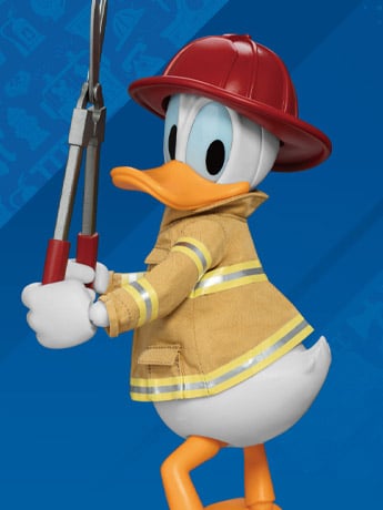 Mickey and Friends Dynamic 8ction Heroes DAH-104 Donald Duck (Fireman) Gallery Image 2