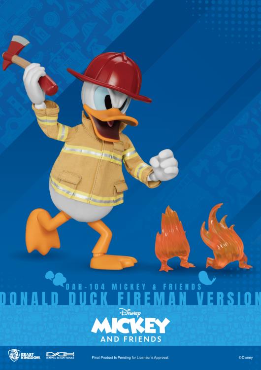 Mickey and Friends Dynamic 8ction Heroes DAH-104 Donald Duck (Fireman) Gallery Image 5