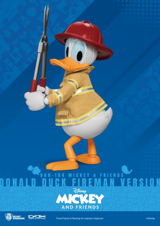 Mickey and Friends Dynamic 8ction Heroes DAH-104 Donald Duck (Fireman) Gallery Image 3
