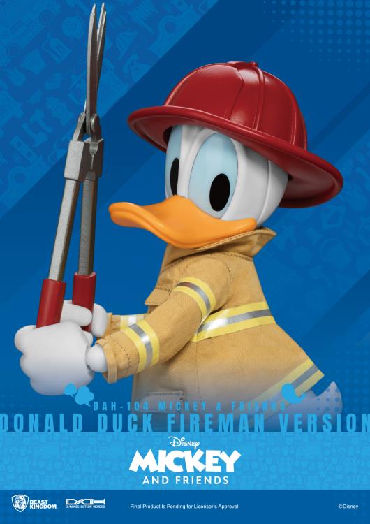Mickey and Friends Dynamic 8ction Heroes DAH-104 Donald Duck (Fireman) Gallery Image 7