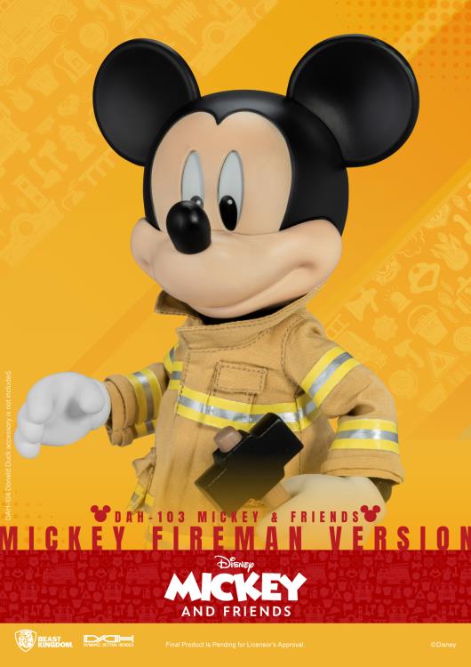 Mickey and Friends Dynamic 8ction Heroes DAH-103 Mickey Mouse (Fireman) Gallery Image 7