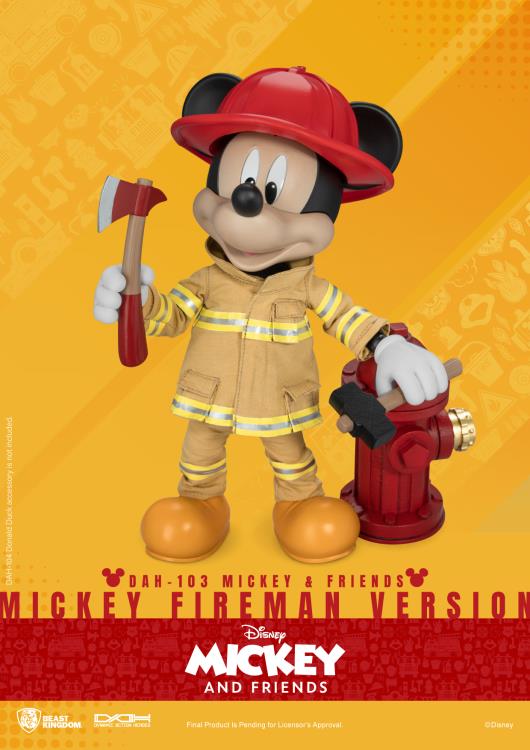 Mickey and Friends Dynamic 8ction Heroes DAH-103 Mickey Mouse (Fireman) Gallery Image 3