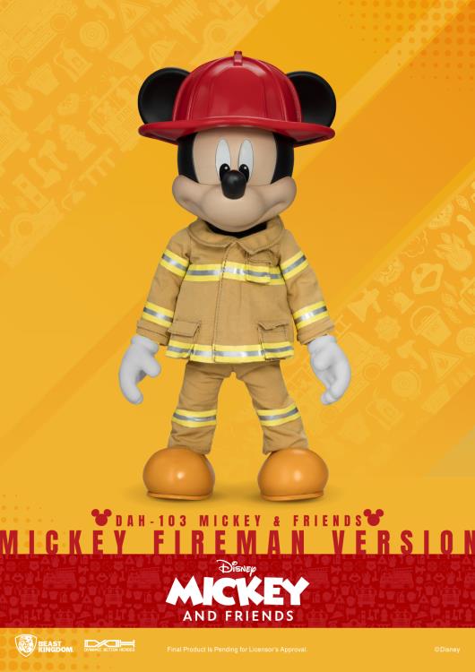 Mickey and Friends Dynamic 8ction Heroes DAH-103 Mickey Mouse (Fireman) Gallery Image 5
