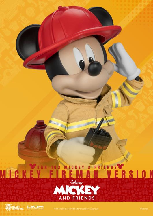 Mickey and Friends Dynamic 8ction Heroes DAH-103 Mickey Mouse (Fireman) Gallery Image 8