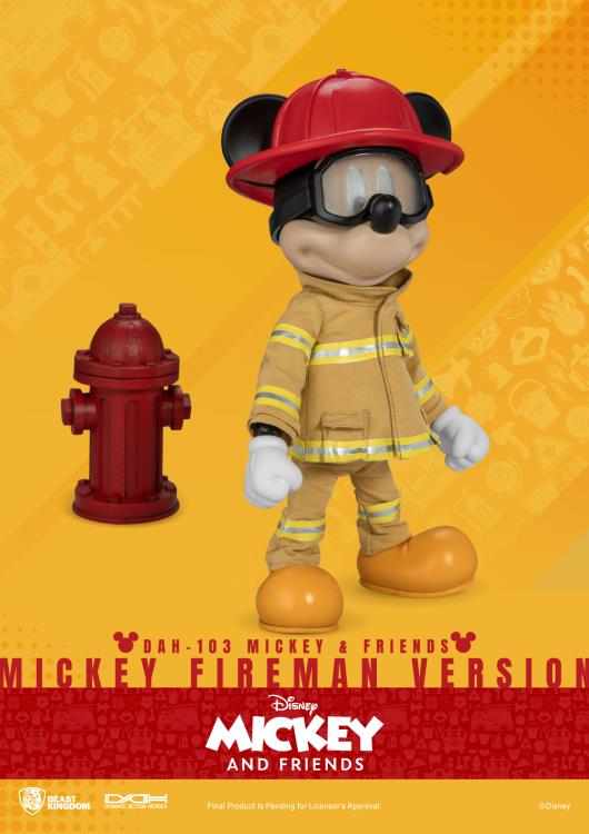 Mickey and Friends Dynamic 8ction Heroes DAH-103 Mickey Mouse (Fireman) Gallery Image 6