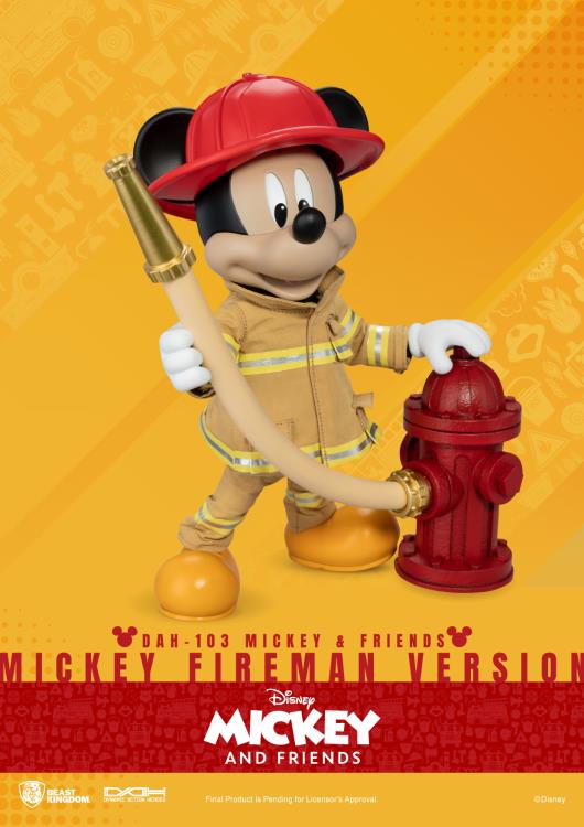Mickey and Friends Dynamic 8ction Heroes DAH-103 Mickey Mouse (Fireman) Gallery Image 4
