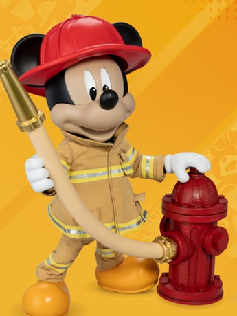 Mickey and Friends Dynamic 8ction Heroes DAH-103 Mickey Mouse (Fireman) Gallery Image 2