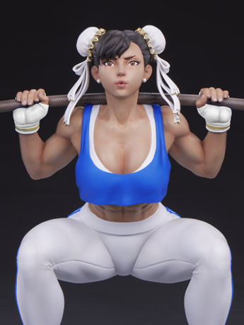 Street Fighter Premier Series Chun-Li (Powerlifting Classic Ver.) 1/4 Scale Statue Gallery Image 2