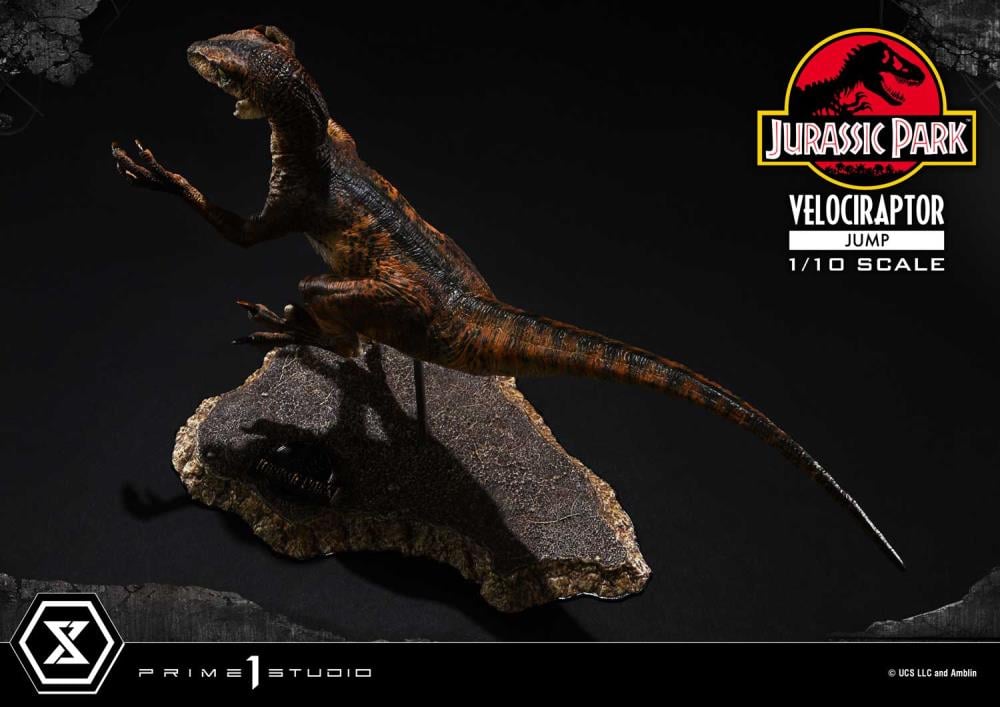 Jurassic Park Prime Collectible Figures Velociraptor (Jumping) 1/10 Scale Statue Gallery Image 6