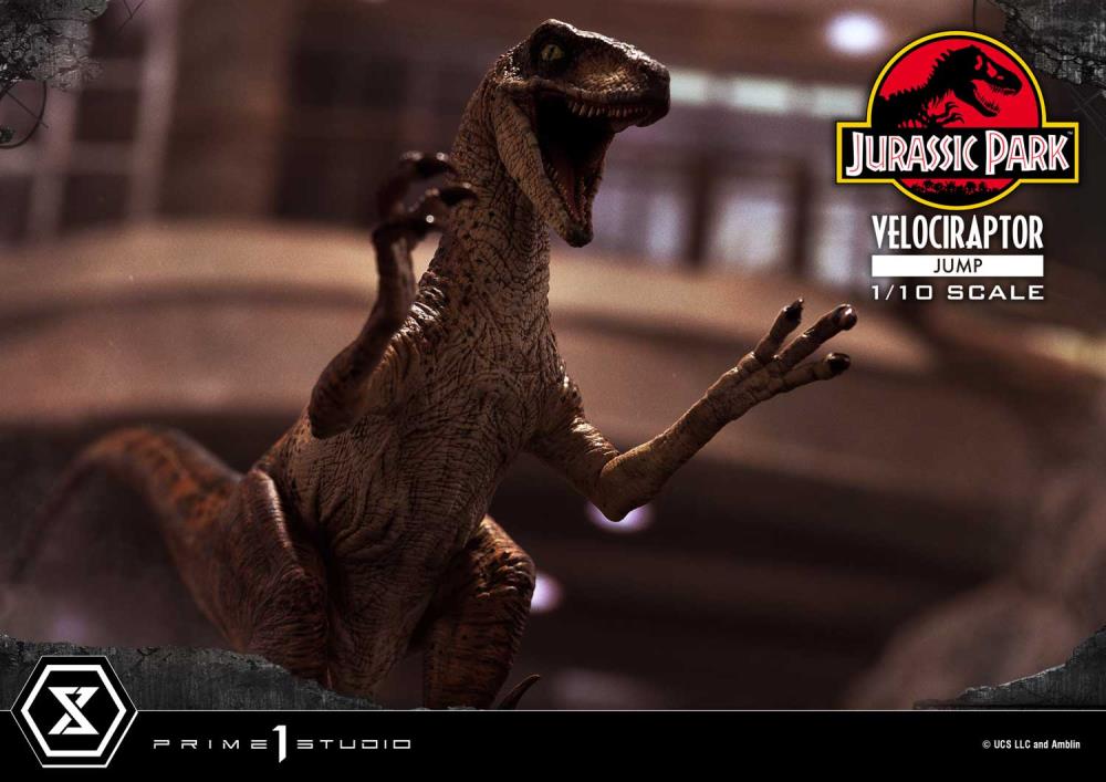 Jurassic Park Prime Collectible Figures Velociraptor (Jumping) 1/10 Scale Statue Gallery Image 13