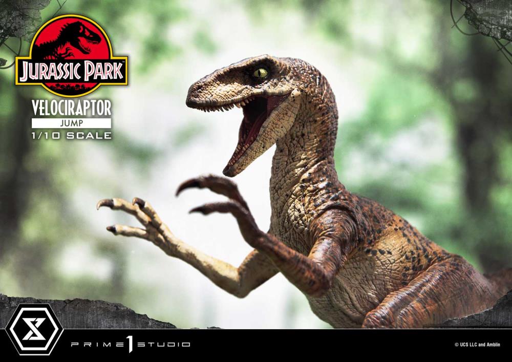 Jurassic Park Prime Collectible Figures Velociraptor (Jumping) 1/10 Scale Statue Gallery Image 11