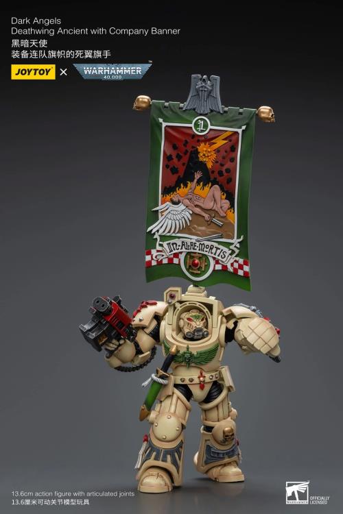 Warhammer 40k Dark Angels Deathwing Ancient with Company Banner 1/18 Scale Action Figure Gallery Image 6