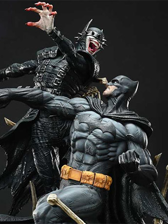 Dark Nights: Metal Ultimate Premium Masterline Batman Vs. Batman Who Laughs (Deluxe Ver.) 1/4 Scale Statue (With Bonus) Gallery Image 2