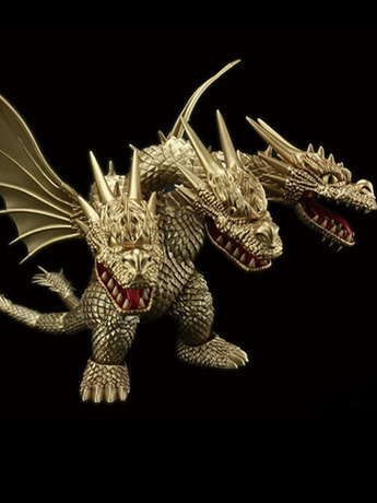 Godzilla vs. King Ghidorah Chibimaru No.401 King Ghidorah (70th Anniversary Ver.) Model Kit Gallery Image 2