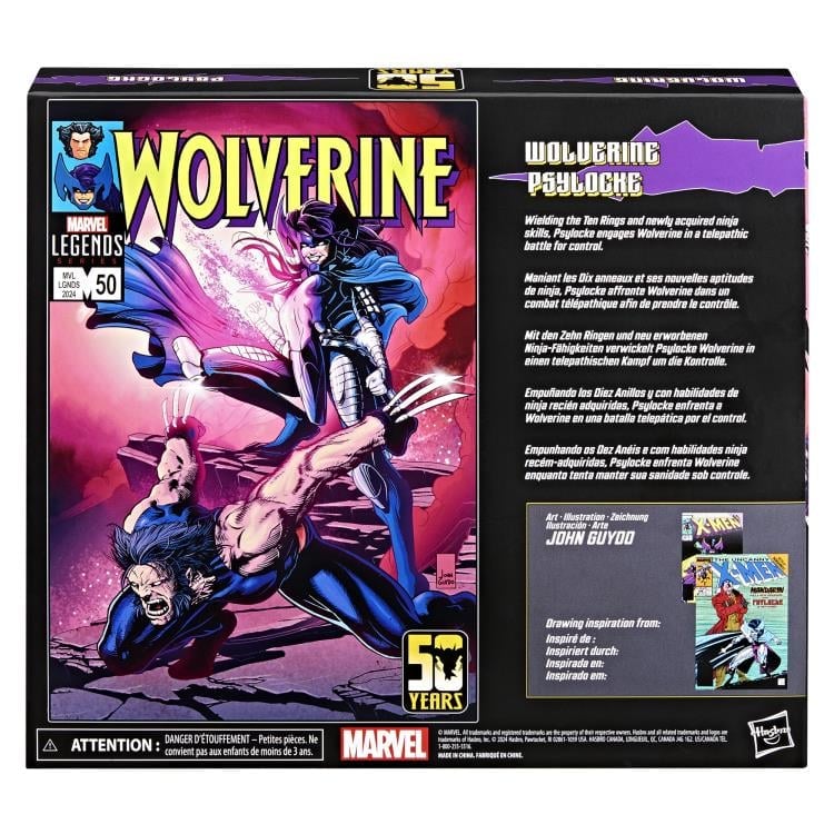 Wolverine 50th Anniversary Marvel Legends Wolverine and Psylocke Action Figure Two-Pack Gallery Image 14