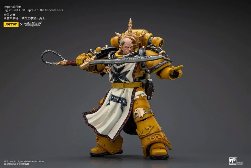 Warhammer: The Horus Heresy Imperial Fists Sigismund First Captain of the Imperial Fists 1/18 Scale Action Figure Gallery Image 9