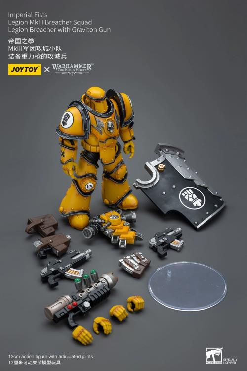 Warhammer: The Horus Heresy Imperial Fists Legion MkIII Breacher Squad Legion Breacher with Graviton Gun 1/18 Scale Action Figure Gallery Image 11