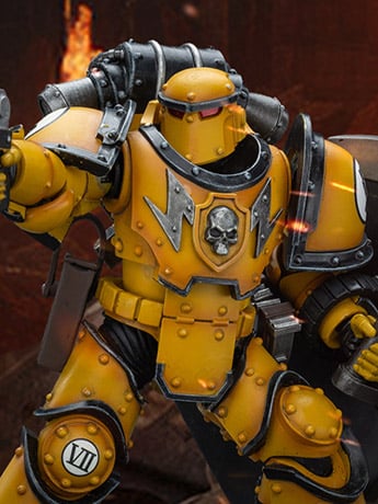 Warhammer: The Horus Heresy Imperial Fists Legion MkIII Breacher Squad Legion Breacher with Graviton Gun 1/18 Scale Action Figure Gallery Image 2