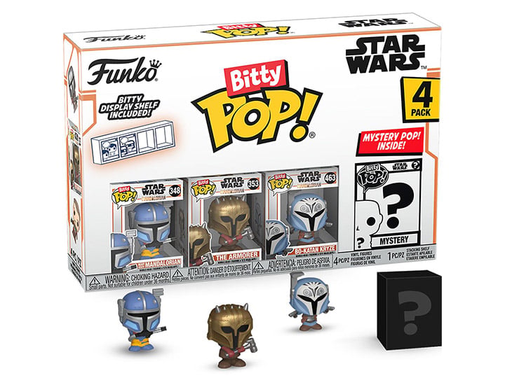 The Mandalorian Bitty Pop! Heavy Mandalorian Four-Pack Gallery Image 1