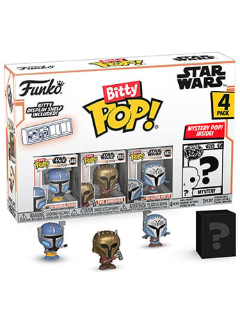 The Mandalorian Bitty Pop! Heavy Mandalorian Four-Pack Gallery Image 2