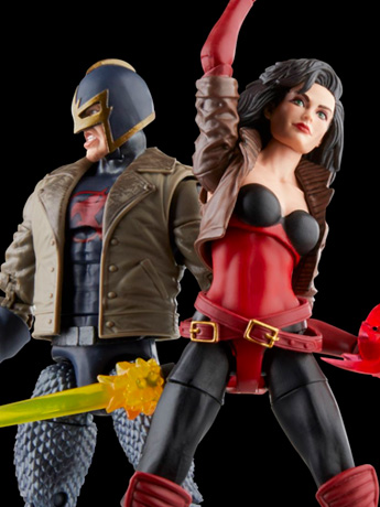 The Avengers 60th Anniversary Marvel Legends Marvel's Black Knight and Marvel's Sersi Action Figure Two-Pack Gallery Image 2
