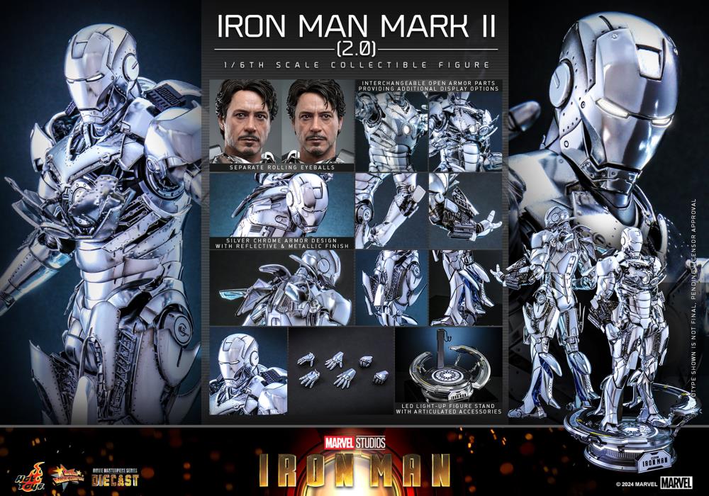 Iron Man MMS733D59 Iron Man Mark II (2.0) 1/6th Scale Collectible Figure Gallery Image 25