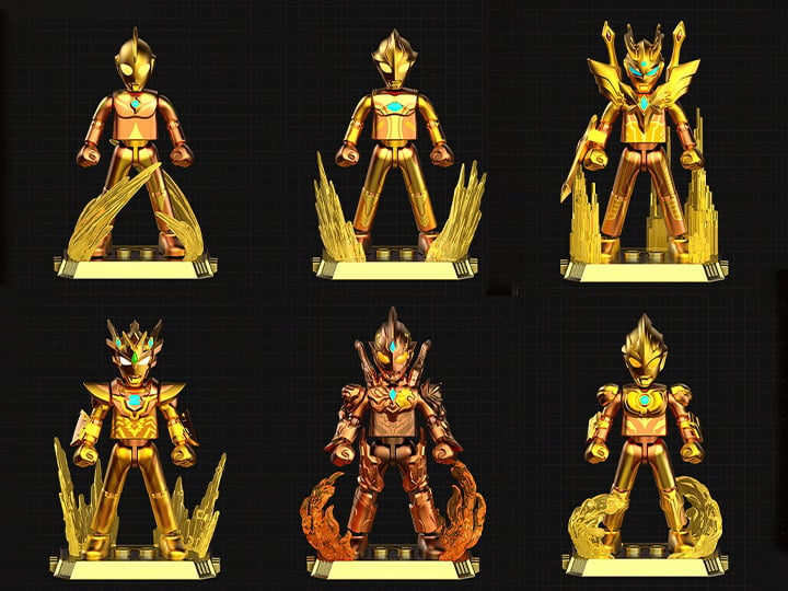 Ultraman Golden Ultraman 2024 Anniversary Version Set of 6 Model Kits Gallery Image 1