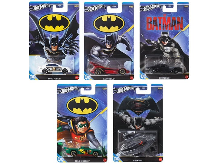 Batman Hot Wheels Premium 2024 Mix 1 Set of 5 Vehicles Gallery Image 1