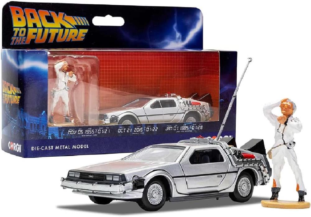 Back to the Future Doc Brown Figure & DeLorean Time Machine 1/36 Scale Vehicle Gallery Image 5