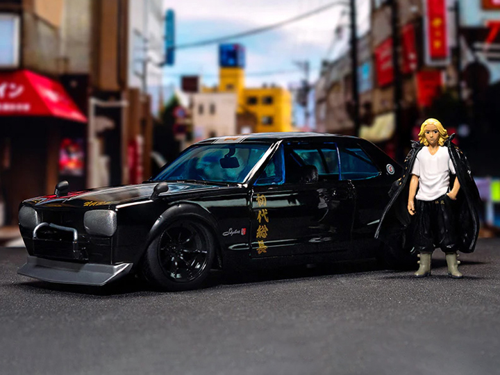 Tokyo Revengers Hollywood Rides Die-Cast Mikey & 1/24 Scale '71 Nissan GTR Gallery Image 1