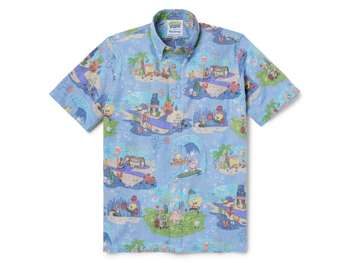 SpongeBob SquarePants Aloha From Bikini Bottom Classic Button Front Shirt Gallery Image 1