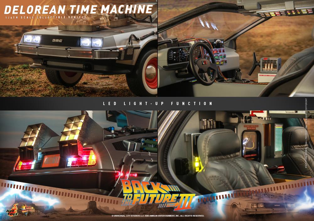 Back to the Future Part III MMS738 DeLorean Time Machine 1/6th Scale Collectible Vehicle Gallery Image 18