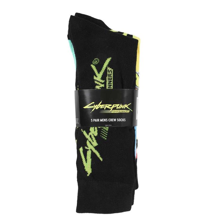 Cyberpunk: Edgerunners Crew Socks 5-Pack Gallery Image 16