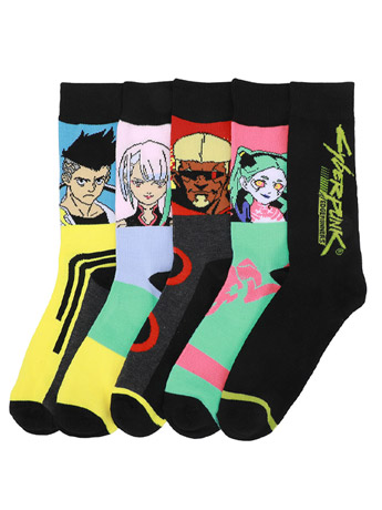 Cyberpunk: Edgerunners Crew Socks 5-Pack Gallery Image 2