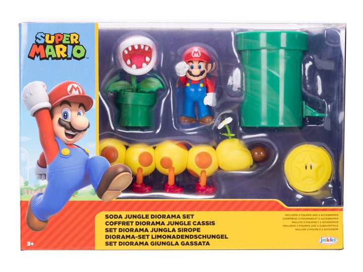 World of Nintendo 2.5" Super Mario World Soda Jungle Diorama Set Gallery Image 1