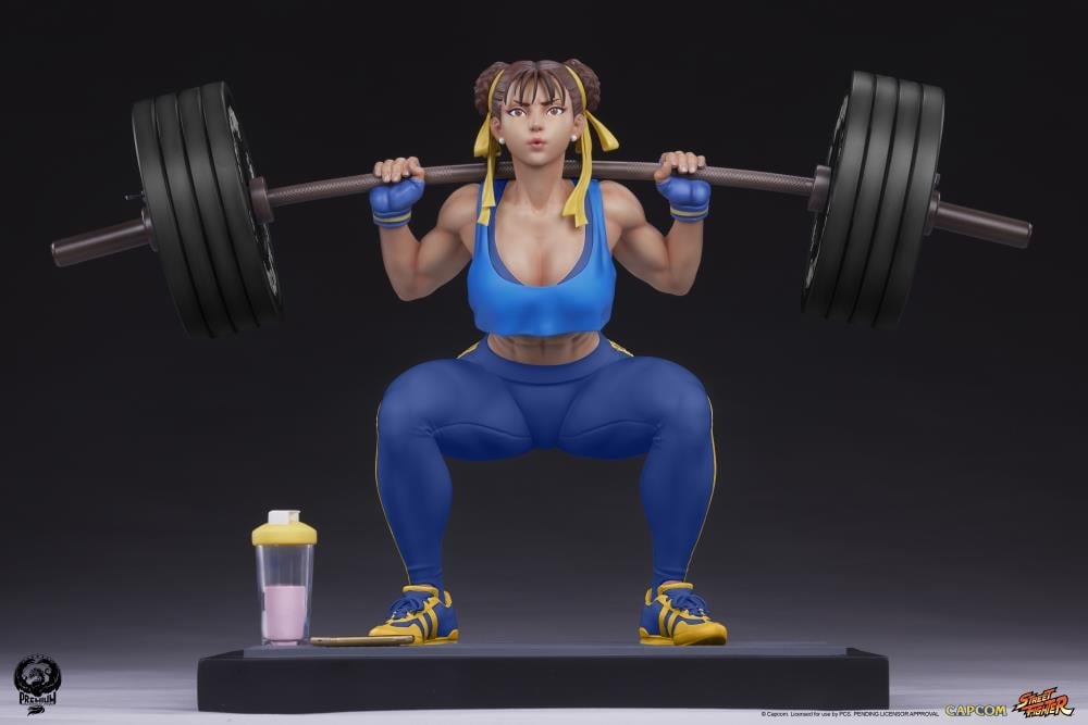 Street Fighter Premier Series Chun-Li (Powerlifting Alpha Ver.) 1/4 Scale Statue Gallery Image 5