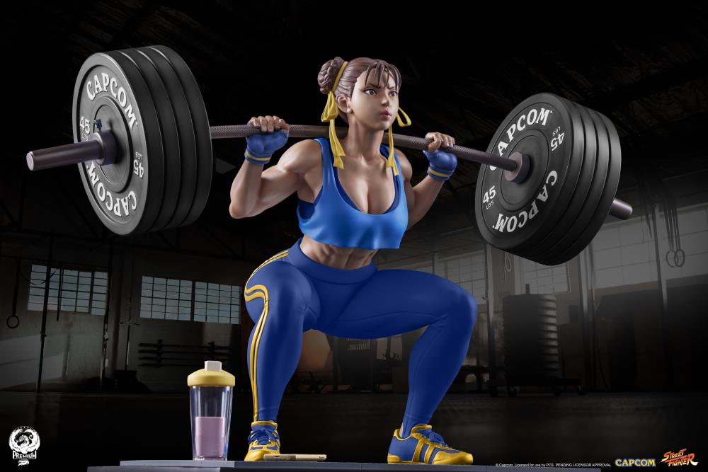 Street Fighter Premier Series Chun-Li (Powerlifting Alpha Ver.) 1/4 Scale Statue Gallery Image 3